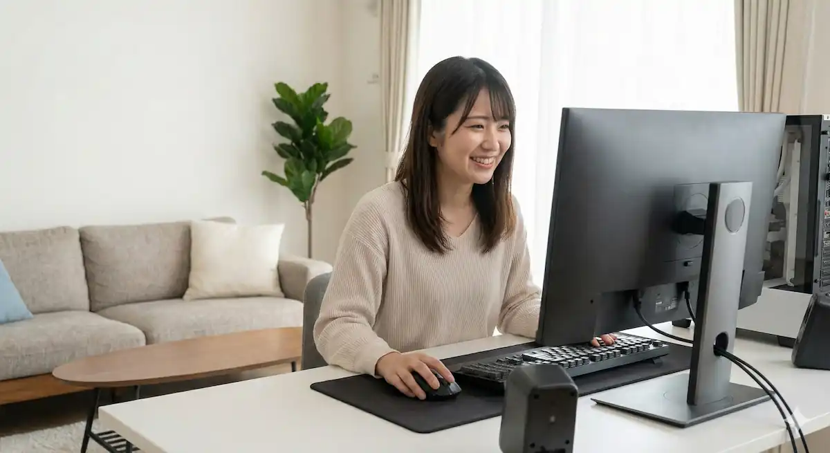 ゲーミングPCを快適に使うユーザーのイメージ