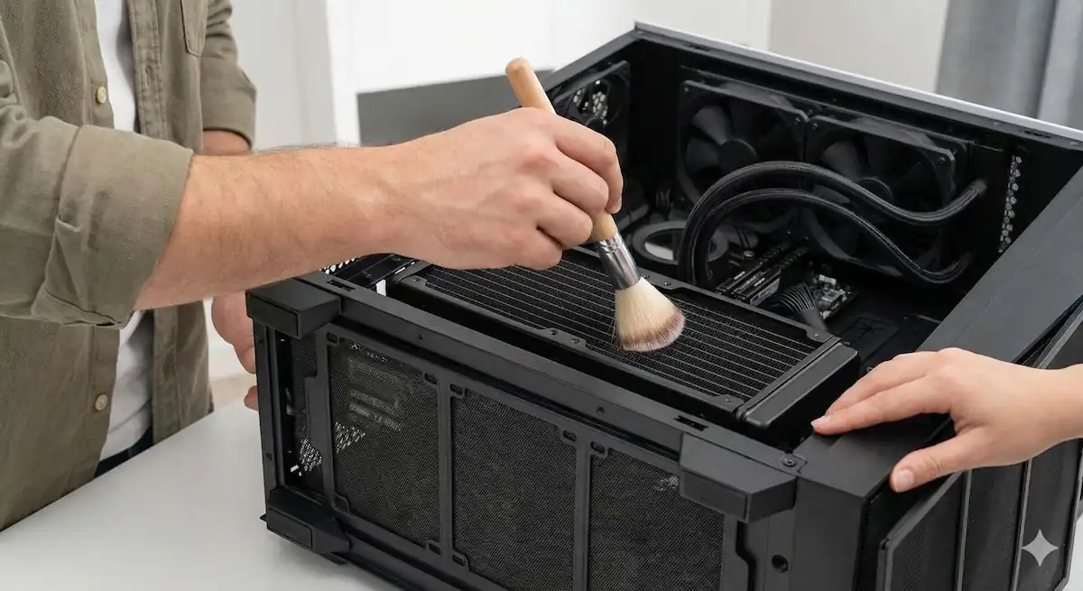 ゲーミングPC内部の簡単な清掃イメージ